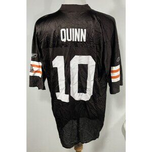 Vtg Adult Size XL Cleveland Browns Jersey Brown Quinn #10 Reebok NFL AL Iron On